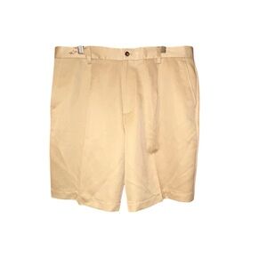 Greg Norman Mens Classic Fit Golf Shorts 38 Khaki Beige Microfiber Performance‎
